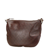 グッチ グッチシマ 斜め掛け ショルダーバッグ 145991 ブラウン レザー レディース GUCCI 【中古】